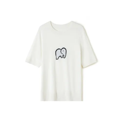 SNOWFORTE Set in Sleeve T Shirt Women's White