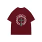 Burgundy-Short-Sleeved