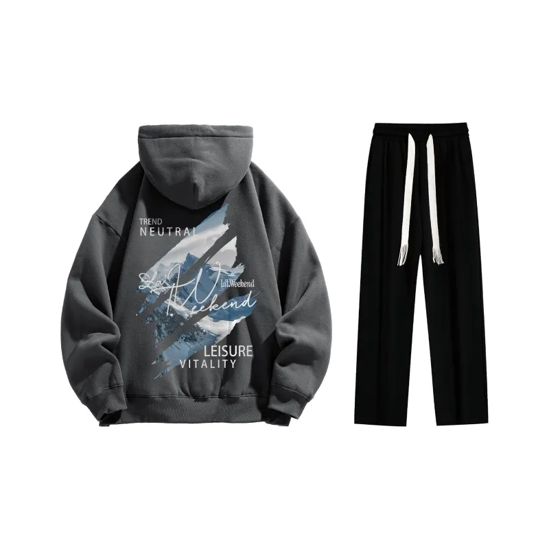 LA'T.WEEKEND Sweatshirt Set Unisex-33