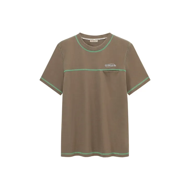 NO ONE ELSE Drop Shoulder Sleeve T Shirt Unisex-1