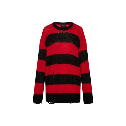 MOCO aop sweater Women's Red Black Stripes