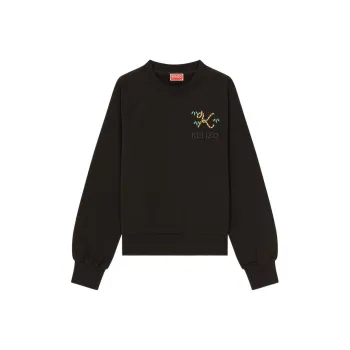 KENZO X Nigo Tiger Tail Logo Embridered Sweatshirt Black