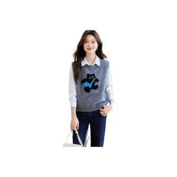 Korean Style Sweater Women's Gray
