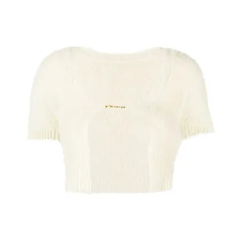Jacquemus La Maille Neve Fluffy Charm Logo Cardigan 'Off White'