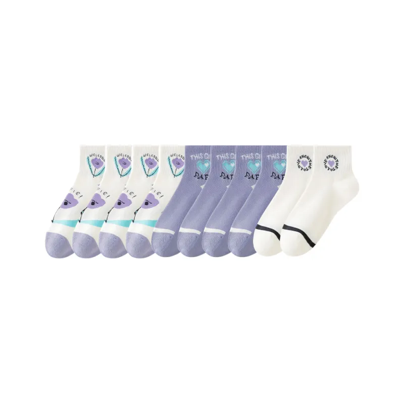 Cotton Gene Mid-Calf Socks Women's 5 Pack-79