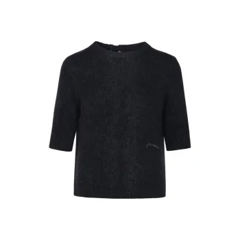 GANNI Open Back Brushed Top