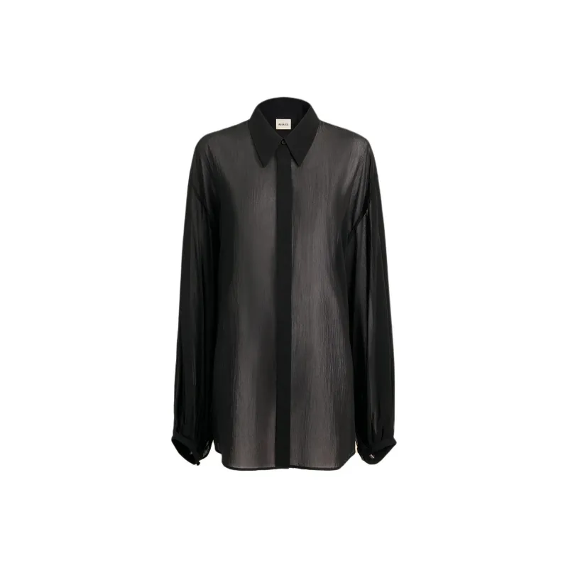 KHAITE PF24 THE BAM TOP Shirt Women's BLACK/Black-0