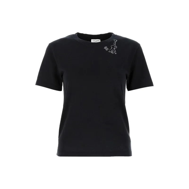 SAINT LAURENT T Shirts Women's Black-0