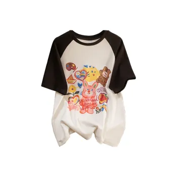 Cypress House T Shirt Women's White & Black Sleeves