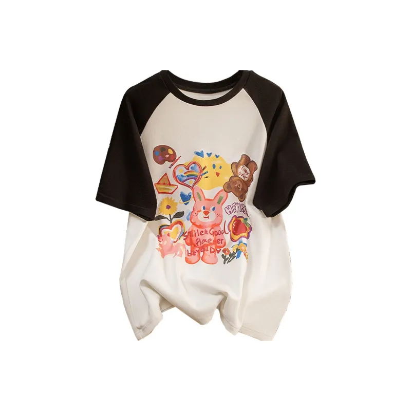 Cypress House T Shirt Women's White & Black Sleeves-0