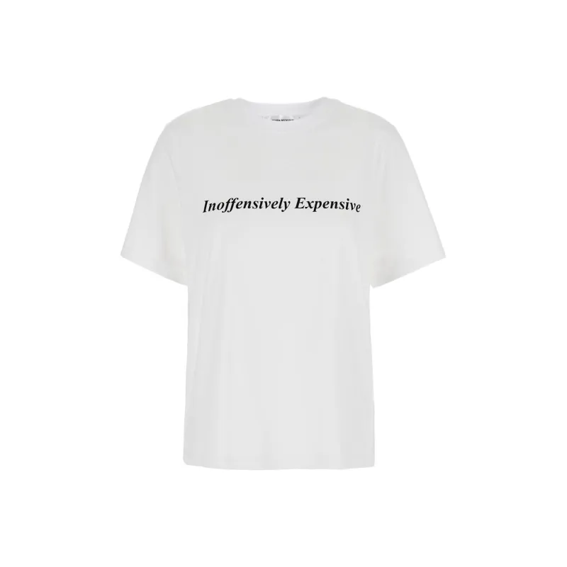 Victoria Beckham Slogan Printed Crewneck T Shirt-0