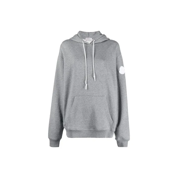 Moncler Maglia Con Cappuccio Hoodie Sweatshirt 'Grey'-0