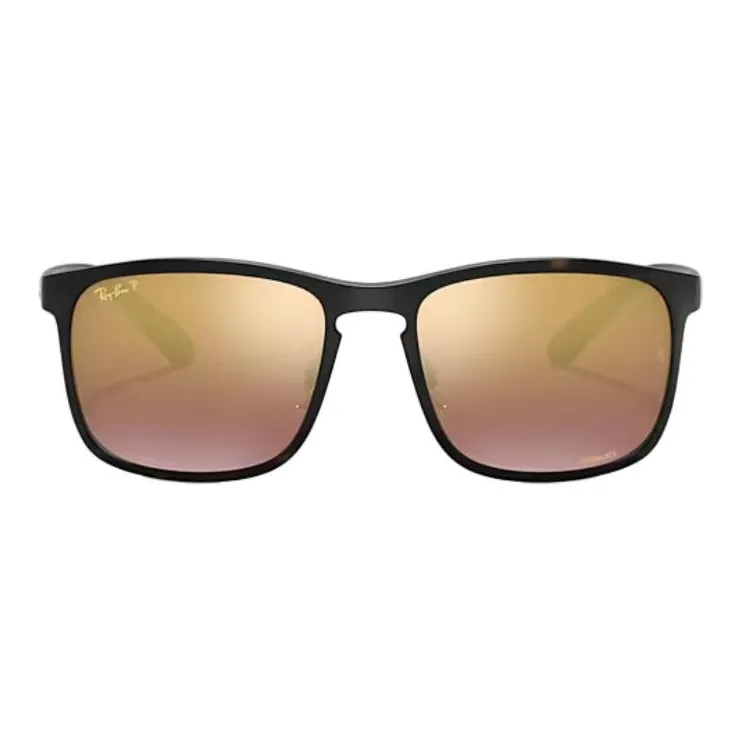 RayBan Injection Square Sunglasses Unisex Black-1