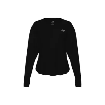 New Balance Drapey Drop Shoulder Sleeve T Shirt Women's Black