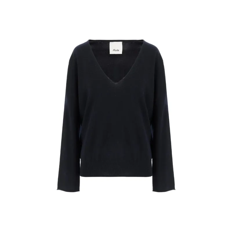 ALLUDE V neck Sweater-0