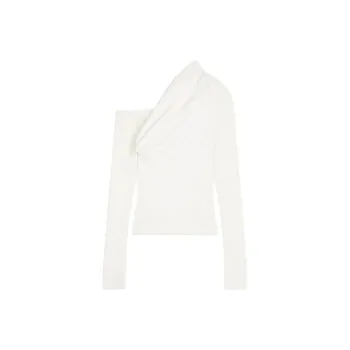 COURREGES Twist Rib Knit Sweater 'Heritage White'