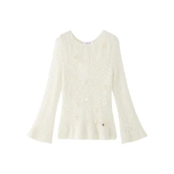 YANGZHIDAO Sweater Women's Cream White