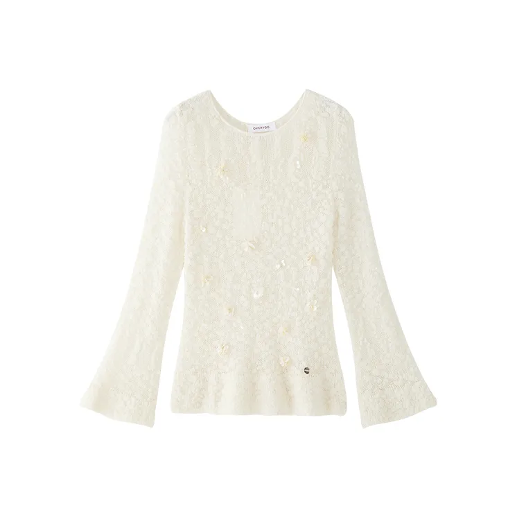 YANGZHIDAO Sweater Women's Cream White-0