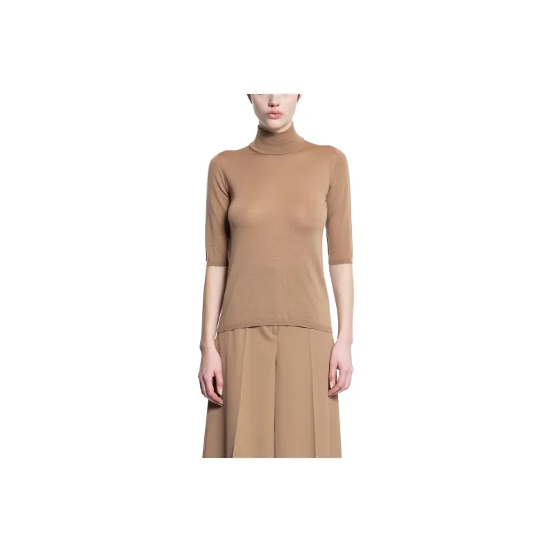 MaxMara High Neck Half Sleeved Jumper-0