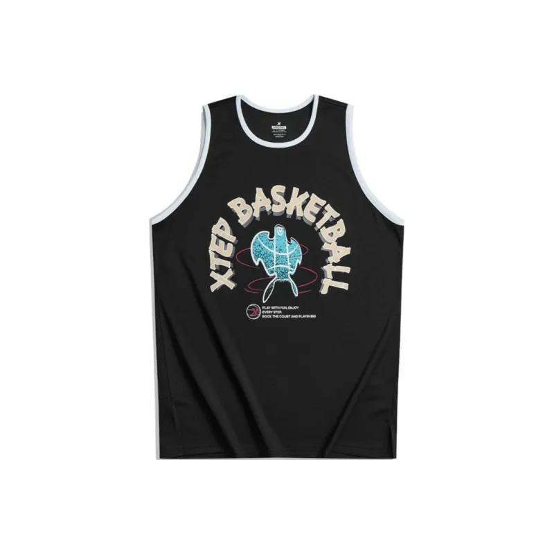 XTEP Basketball Jersey Unisex Jet Black-0