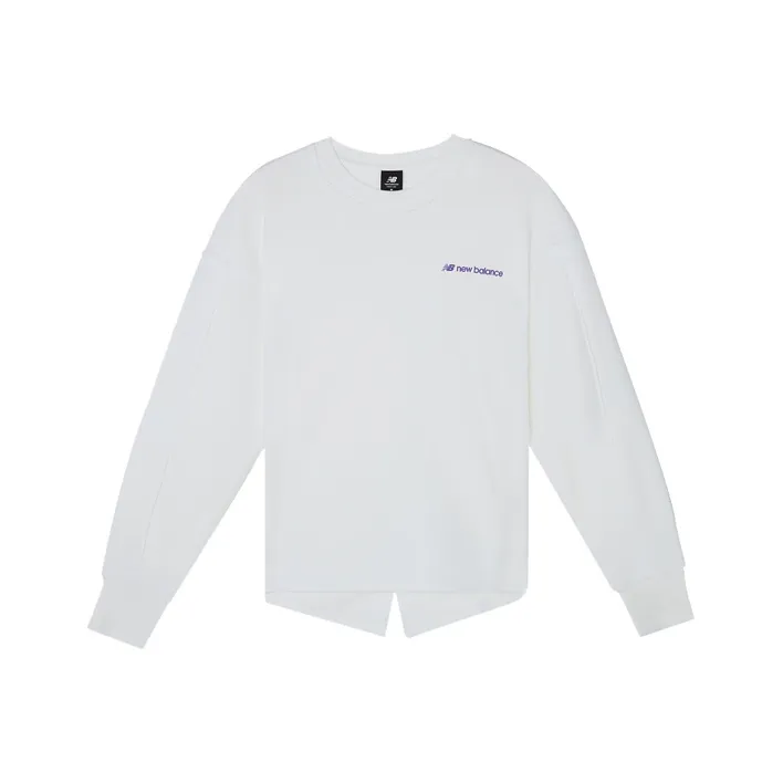 New Balance Solid Color Minimalistic Sweatshirts Unisex White-0