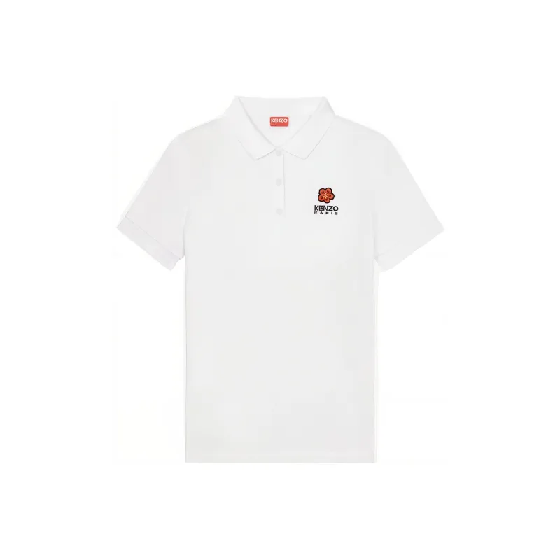 KENZO Logo Embroidered Short-Sleeved Polo Shirt-0