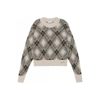 GANNI Argyle-jacquard Wool-blend Jumper