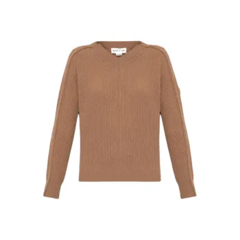 Victoria Beckham Ribbed V Neck Knitwear