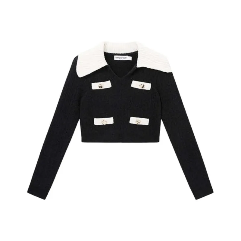 Self portrait Cropped Sweater-0