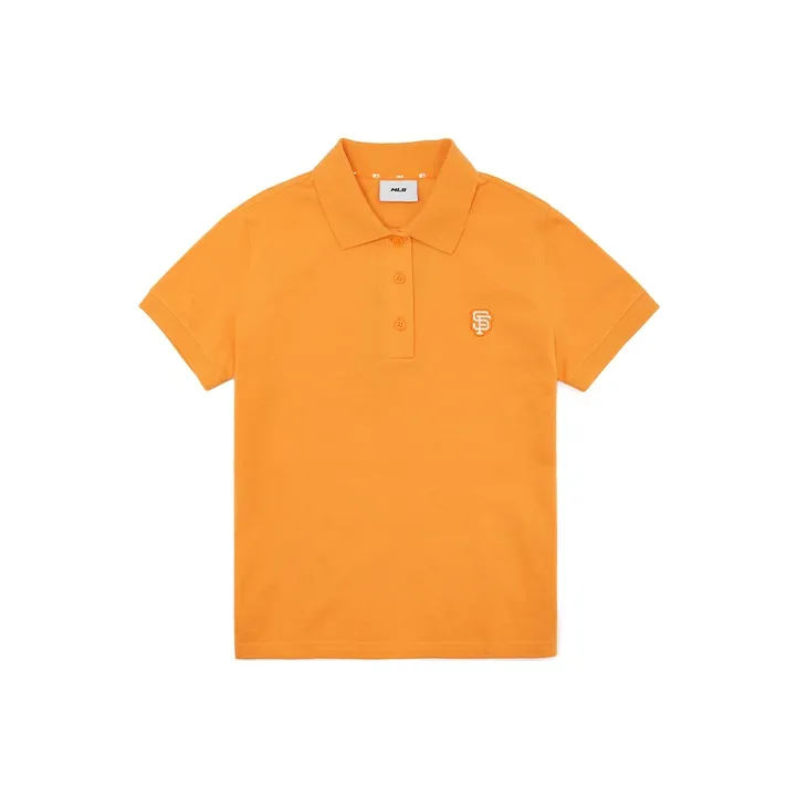 MLB Base Logo Polo Shirts Women's Orange-0