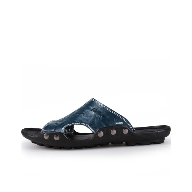 King Jinmai Slide Slippers Unisex Blue/Black/Brown/Blue-10