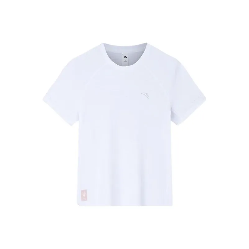 Anta Running Collection Raglan Sleeve T Shirt Women's Pure White-0
