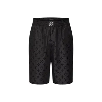 LOUIS VUITTON Monogram Moire Jacquard Silk Shorts