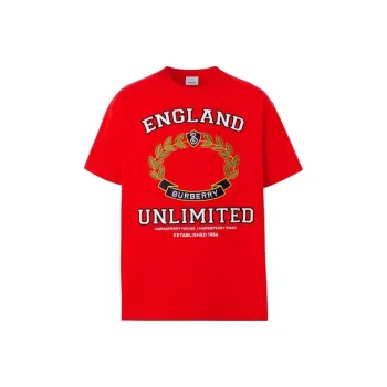 Burberry SS23 Drop Shoulder Sleeve T Shirt Women's Red