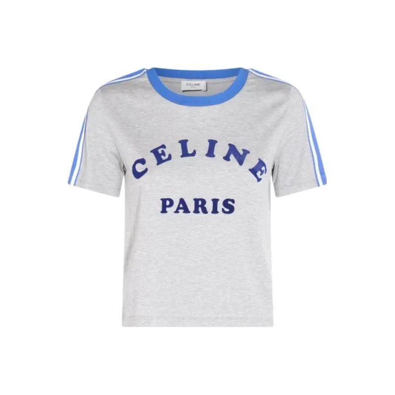 CELINE T Shirts Women's Light Blue-0