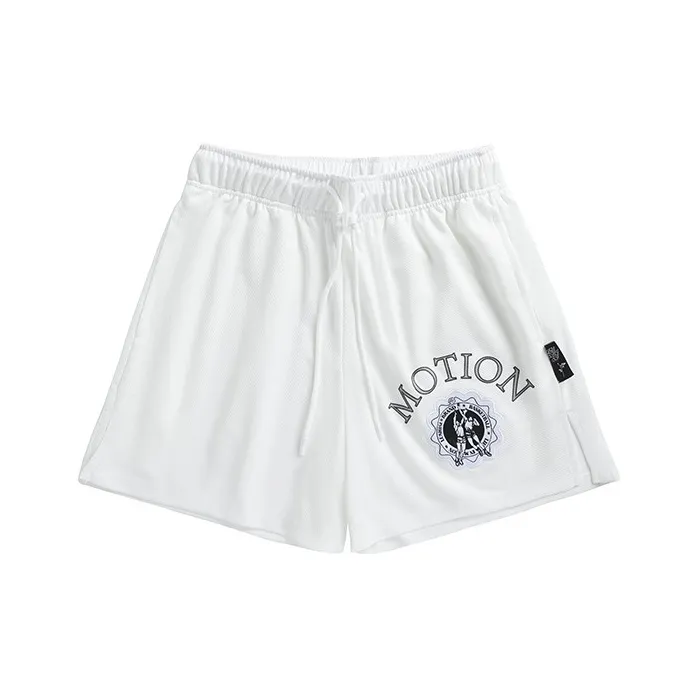 LUSHISI Basketball Shorts Unisex White-0