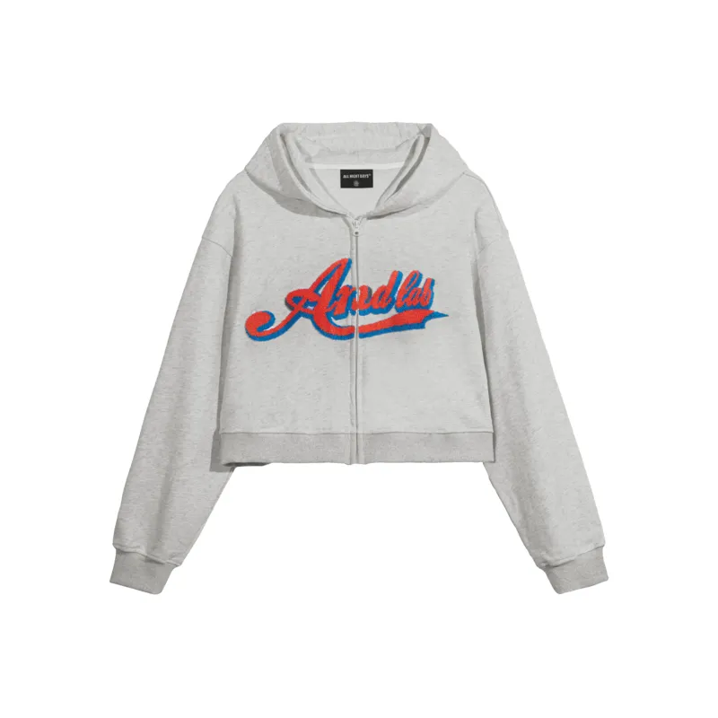 ALL NIGHT DAYS Hooded Loose Fit Cardigan Sweatshirt Spring Fall Women's-4