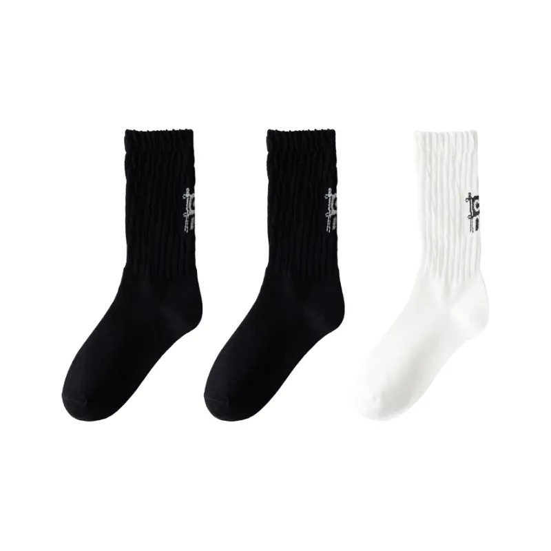 H YXIANG Mid Calf Socks Men's 3 Pack-13