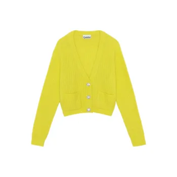 GANNI SS22 Cashmere Sweater Women's Yellow