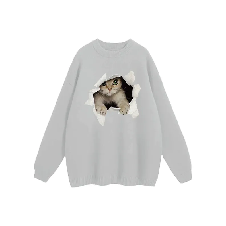 MDLILA Sweater Women's White Gray-0