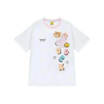 B.Duck Drop Shoulder Sleeve T Shirt Women's Ecru