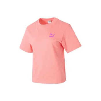 PUMA Drop Shoulder Sleeve T Shirt Women's Peach