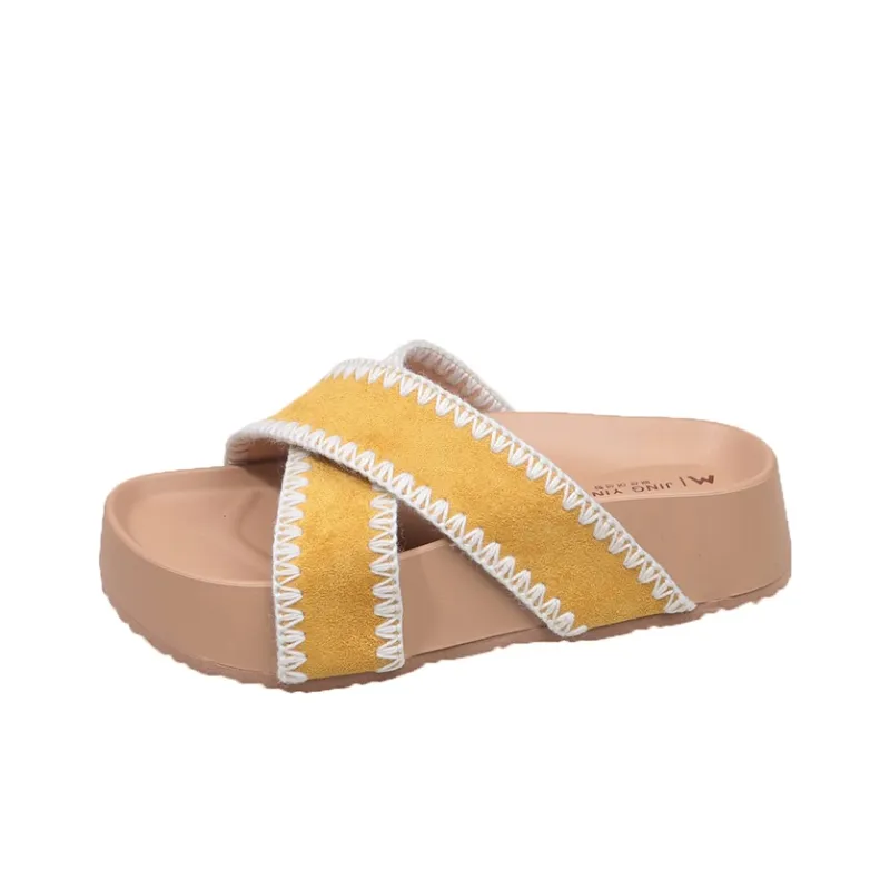 AFJI Rubber Sole Slip Resistant Slide Slippers Women's-4