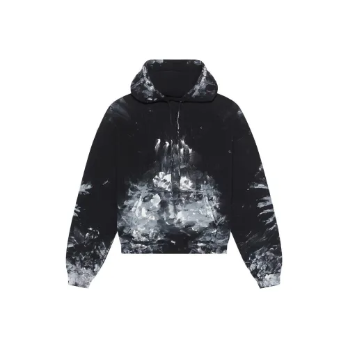 Balenciaga Painter Fitted Hoodie 'Black/White'