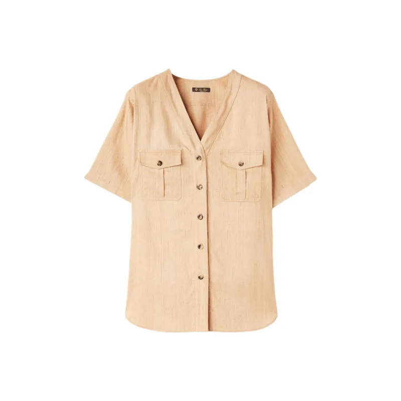 Loro Piana SS24 Shirt Women's Ginseng Light Yellow-0