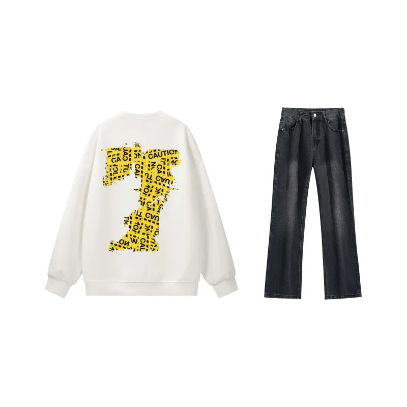 SUNSETMONENT Sweatshirt Set Unisex-15