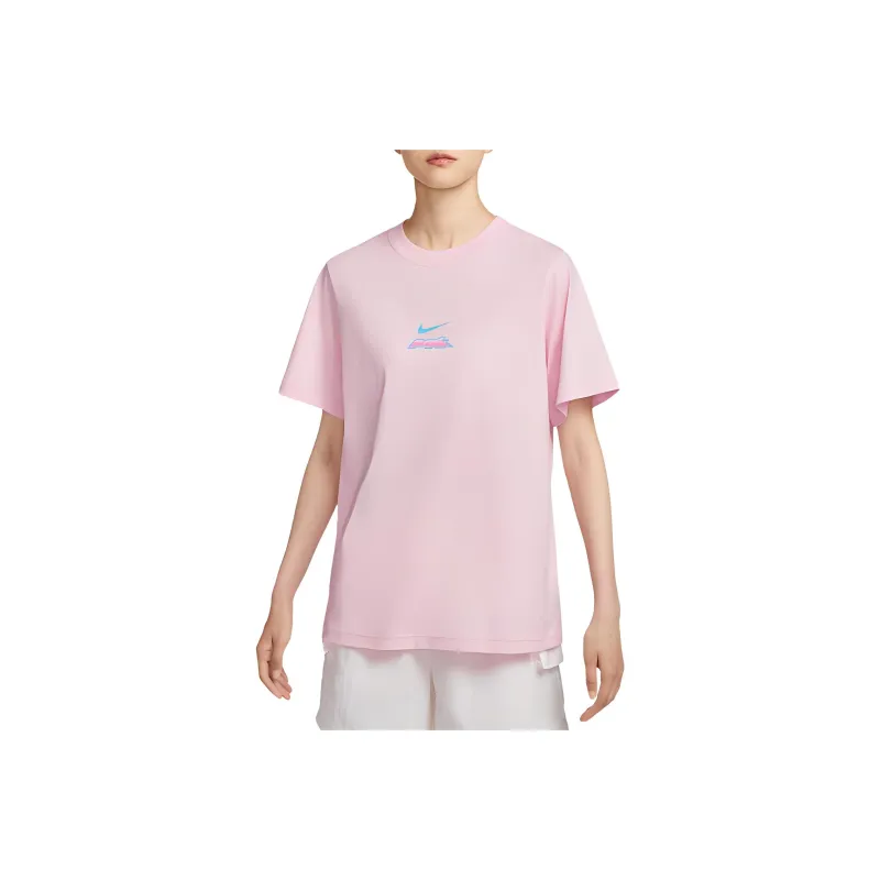 Nike Sportswear Essential Women's Loose Fit Cotton T-Shirt Pink-0