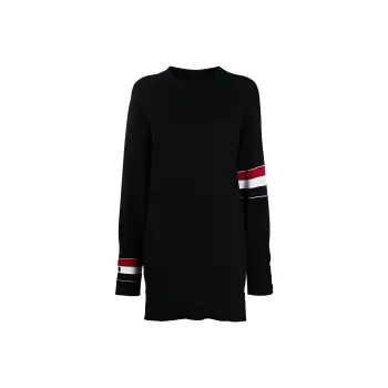 THOM BROWNE· FW21 Pure Cashmere Sweater Women's Black