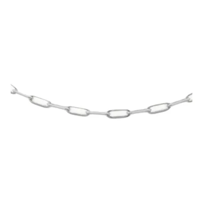 Monica Vinader 14K White Gold Paperclip Bracelet-1
