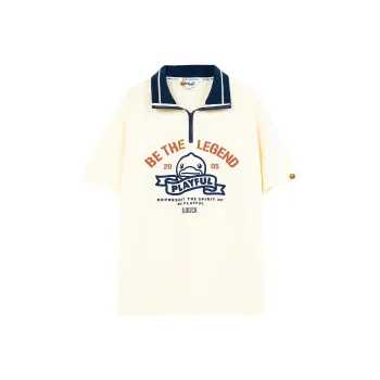 B.Duck Drop Shoulder Sleeve Short Sleeve Polo Shirts Women's